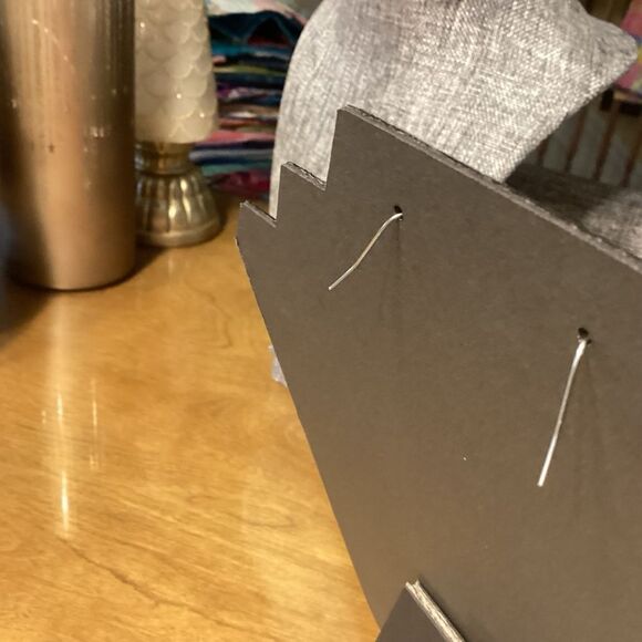 Silvertone and Green Enamel Tear Drop Pierced Earrings - Picture 5 of 6